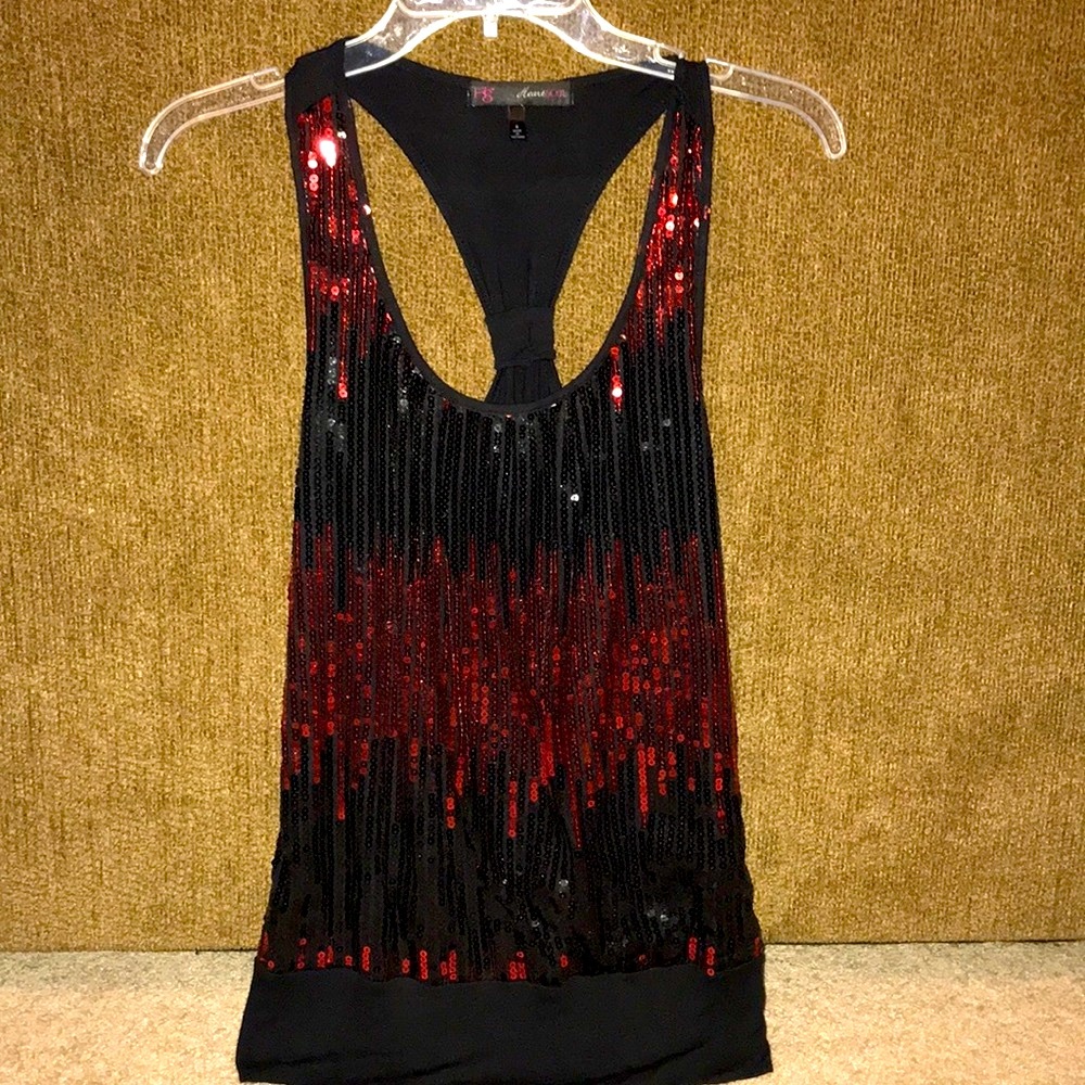 Sequined racer back tank